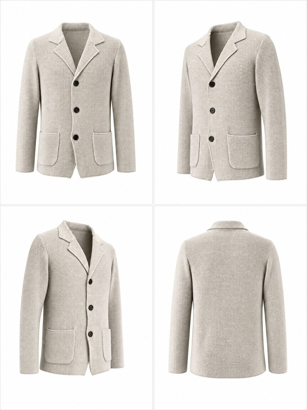 10 Colors Available High-End Style Autumn Winter New British Light Luxury Vintage Cardigan Old Money Style Knit Cardigan Sweater Commuter Autumn Winter Green Fruit Collar Warm Jacket - Khaki