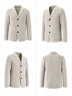 10 Colors Available High-End Style Autumn Winter New British Light Luxury Vintage Cardigan Old Money Style Knit Cardigan Sweater Commuter Autumn Winter Green Fruit Collar Warm Jacket - Khaki