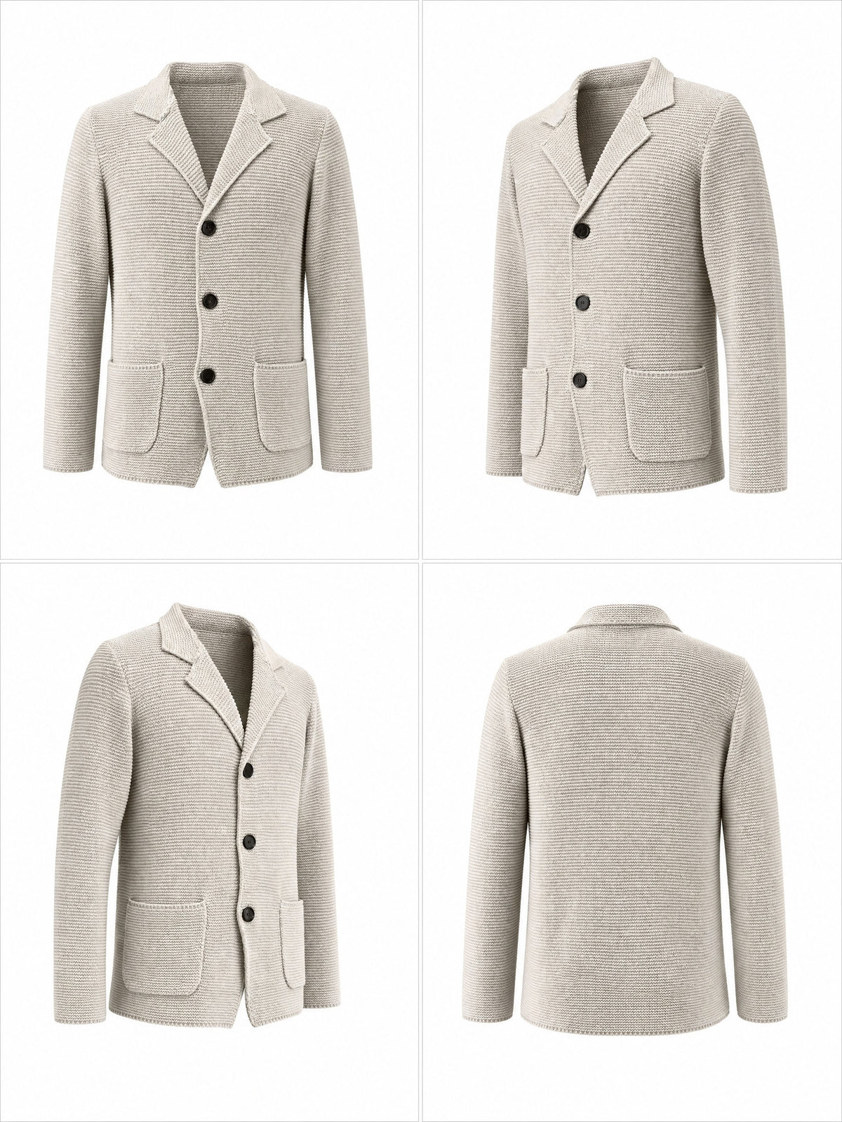 10 Colors Available High-End Style Autumn Winter New British Light Luxury Vintage Cardigan Old Money Style Knit Cardigan Sweater Commuter Autumn Winter Green Fruit Collar Warm Jacket - Khaki