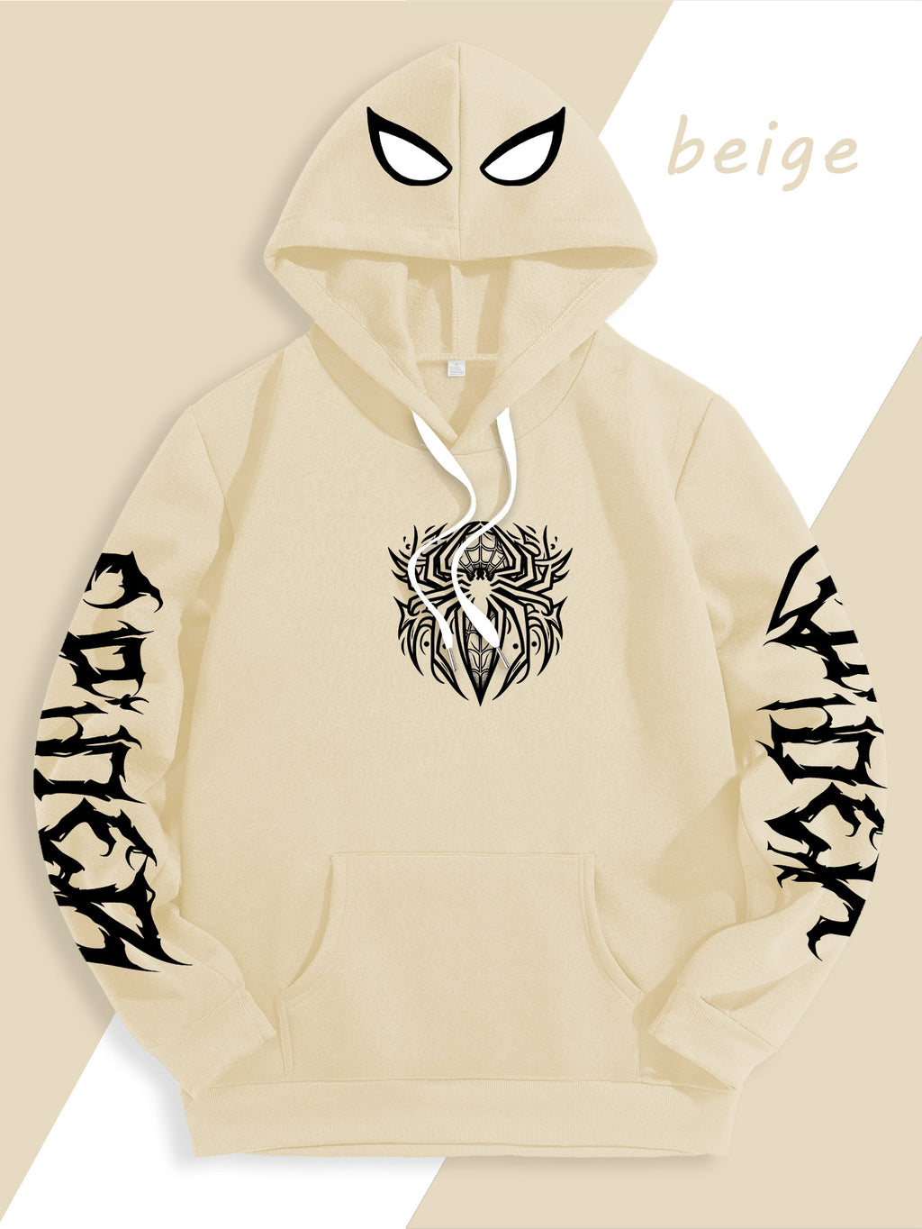 Warner Authorized Unisex Autumn Winter Hooded Sweatshirt, Suitable for Dark Gothic Enthusiasts, Street Fashion Players, Campus Daily Outings, Casual Shopping, Couple And Best Friend Trendy Wear - Off-white