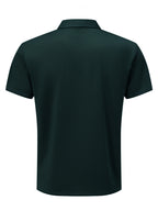 Men'S Summer Casual Polo Shirt, Loose Fit - Breathable, Lapel Collar, Short Sleeve, Light Luxury Commute Style, Solid Color Pullover Top, Suitable for Outdoor Sports, Golf, Running, Casual Wear - Dark Green