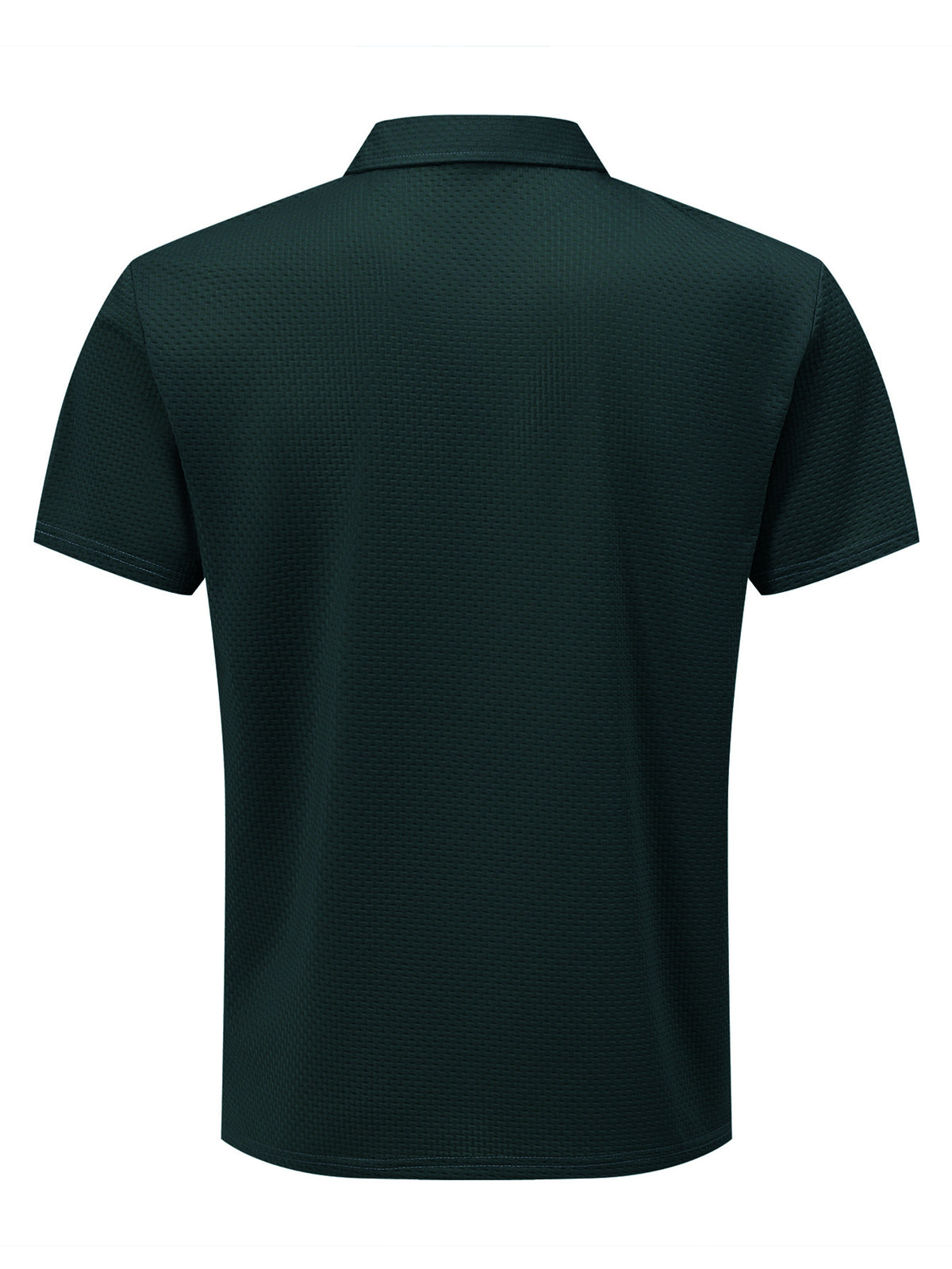 Men'S Summer Casual Polo Shirt, Loose Fit - Breathable, Lapel Collar, Short Sleeve, Light Luxury Commute Style, Solid Color Pullover Top, Suitable for Outdoor Sports, Golf, Running, Casual Wear - Dark Green