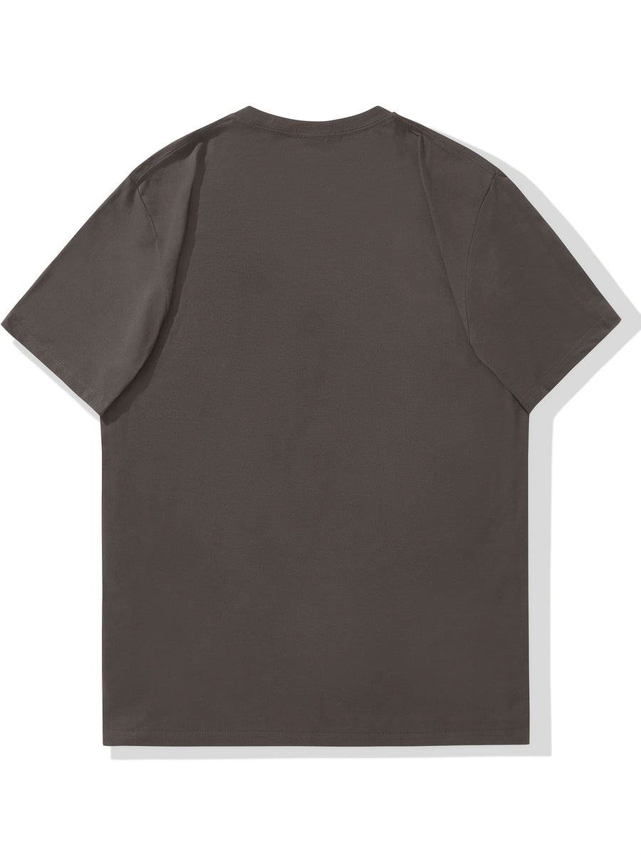 Men'S Original Parts Vintage Pattern Summer Casual Round Neck Short Sleeve T-Shirt - Dark Gray