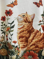 Women's Printed Pullover Sweater - Autumn and Winter - Multicolor