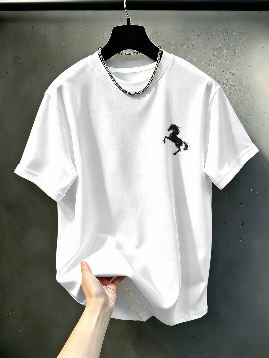Men' Heavyweight Oversized T-Shirt - Vintage American Streetwear Short Sleeve Round Neck Tee, Loose Fit Breathable Base Layer Suitable for Daily Commuting, Outfits & Layering, Machine Washable Casual Wardrobe Essential - Mixed colors