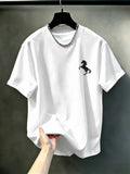 Men' Heavyweight Oversized T-Shirt - Vintage American Streetwear Short Sleeve Round Neck Tee, Loose Fit Breathable Base Layer Suitable for Daily Commuting, Outfits & Layering, Machine Washable Casual Wardrobe Essential - Mixed colors