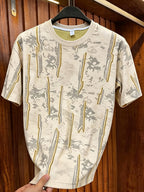 Men's Summer New Arrival Korean Style Fashionable Designer Distressed Print  Casual Short-Sleeve Versatile T-Shirt, In Stock - Apricot