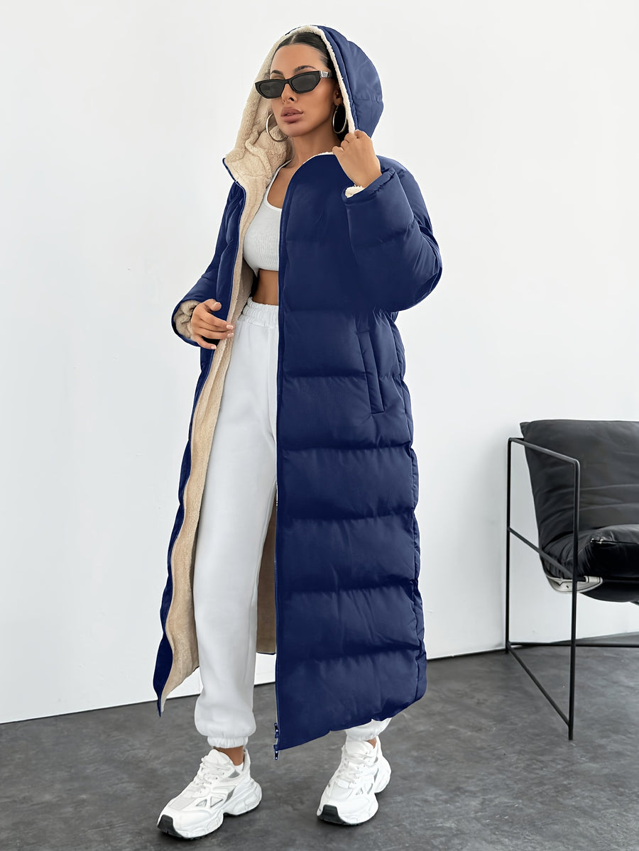 Fashionable and Elegant Thick Coat - Blue