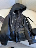High-end Versatile Women's Hooded Jacket - Black