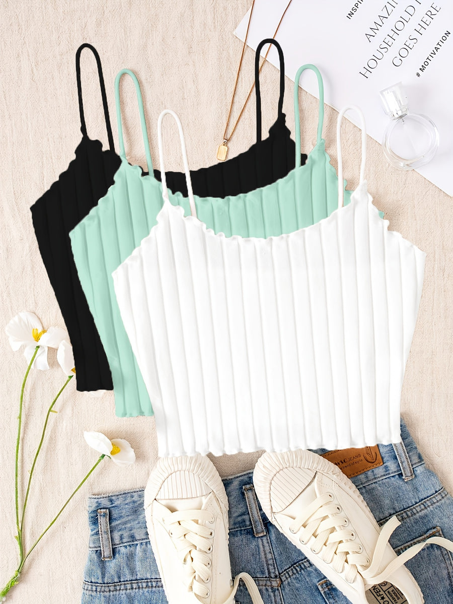 Women's Camisole Three-Piece Set - Mixed Color 4