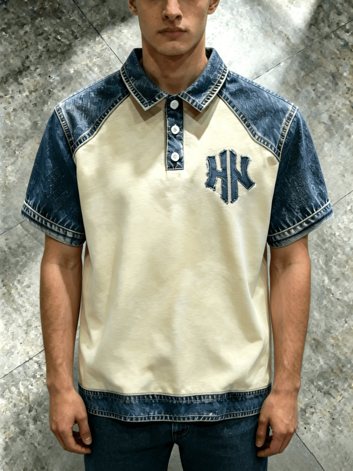 Digital Print - 1pc Men'S Letter Print Short Sleeve Polo Shirt, Trendy Color-Block Design, Digital Printing Technique, Suitable for Daily Commute And Outdoor Activities, Ideal for Spring/Summer Casual Wear, Elastic Fabric - Mixed Color D