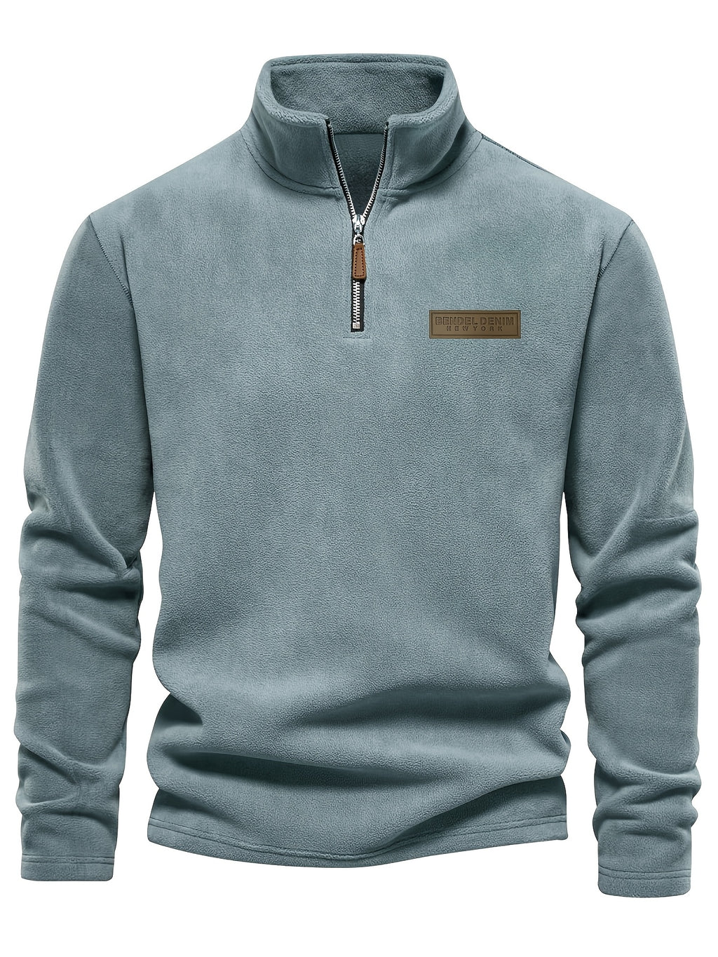 Autumn Winter Ultra-Soft Fleece Top, Excellent Warmth, Effortlessly Creating American Street Trendy Style, New Season - Gray Blue
