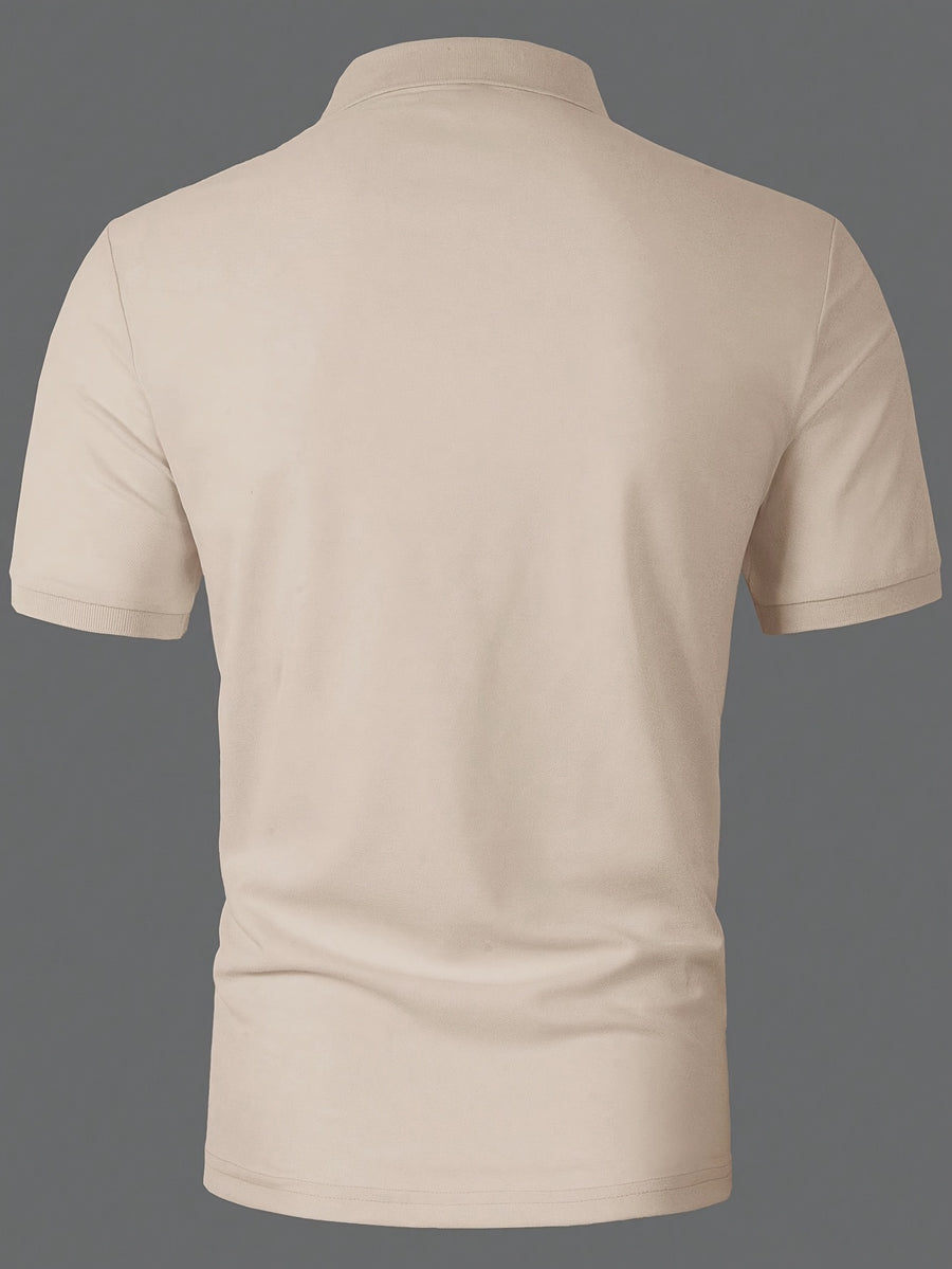 Josh Rose OBM Men's Fashion Versatile Business T-Shirt - Apricot