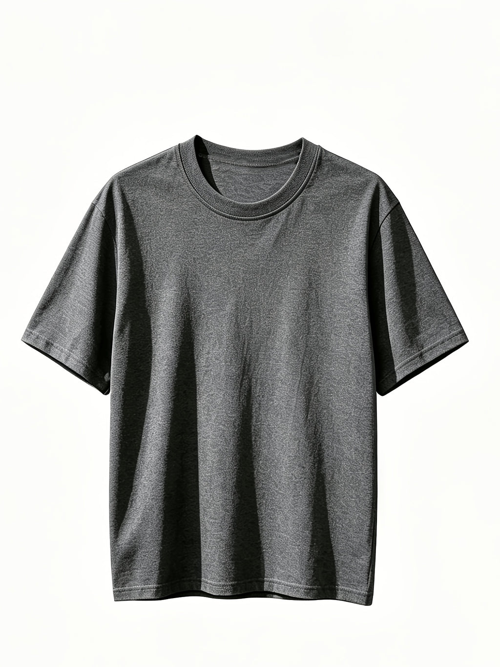 5pcs Set, 5pcs, Solid Color Round-Neck Fashionable Easy Slim-Fit Loose Short-Sleeve T-Shirt, Summer/Spring Women'S 5pcs Top Set, Available in Small Or - Dark Gray