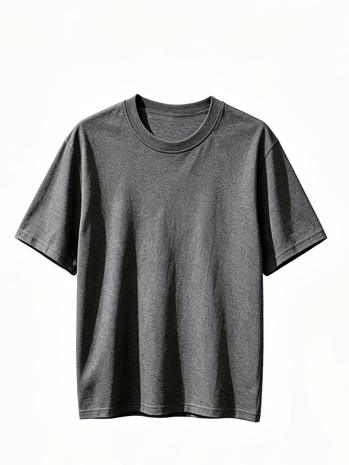 5pcs Set, 5pcs, Solid Color Round-Neck Fashionable Easy Slim-Fit Loose Short-Sleeve T-Shirt, Summer/Spring Women'S 5pcs Top Set, Available in Small Or - Dark Gray