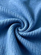 Men'S Round Neck Short Sleeve Knit Sweater Planet Easy Casual Base Layer Top - Sky Blue