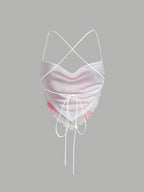 Floral Cami Mesh Top Women'S Summer Outfit [NS702] - White