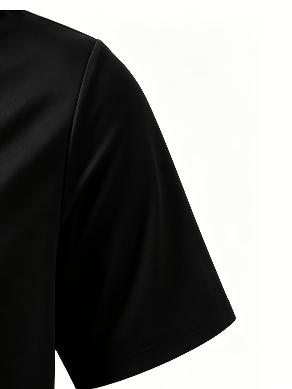 Men'S New Summer Fashion Polo Casual Breathable Comfortable Business T-Shirt Polo Shirt Stand-Up Collar Polo Shirt - Black