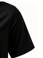 Men'S New Summer Fashion Polo Casual Breathable Comfortable Business T-Shirt Polo Shirt Stand-Up Collar Polo Shirt - Black