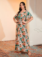 Spring/Summer -Like Casual Vacation Women's Home Wear Short Sleeve Robe - White