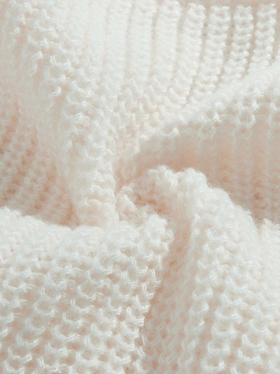 Kawaii Women's Pink 3D Bow Accent Cardigan, Cute Girly Look - White