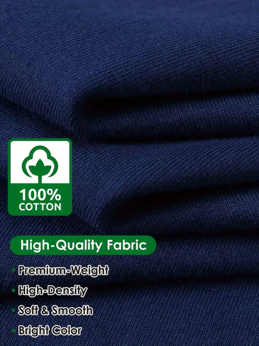 NO LIMITS Personalized Letter Print Unisex Short Sleeve, Made of 210G High-Quality Pure Fabric, Soft And Skin-Friendly Breathable, Dyes Keep Colors Fresh for a Long Time. Classic Trendy Brand Style Design Combined with Distressed Worn-Out Print - Navy Color
