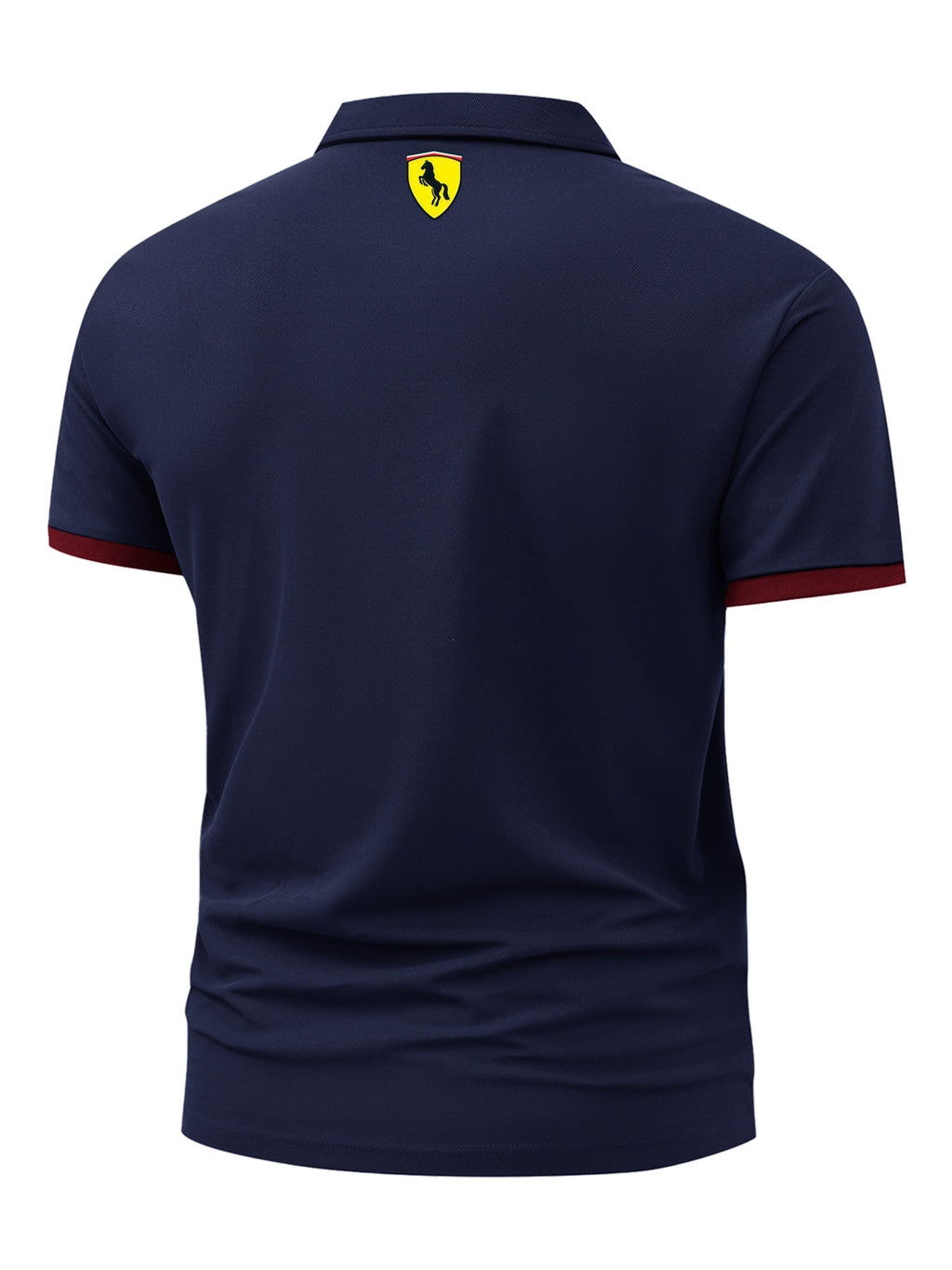 New Men's Fashion Street Sport Golf Short-Sleeve Polo Shirt, Lightweight Soft Fabric, Outdoor Casual Business Breathable Polo Shirt, Essential for Daily Leisure - Navy Color