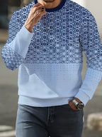 Men's Crew Neck Long Sleeve Sweatshirt for Spring and Autumn Fashion - Mixed colors