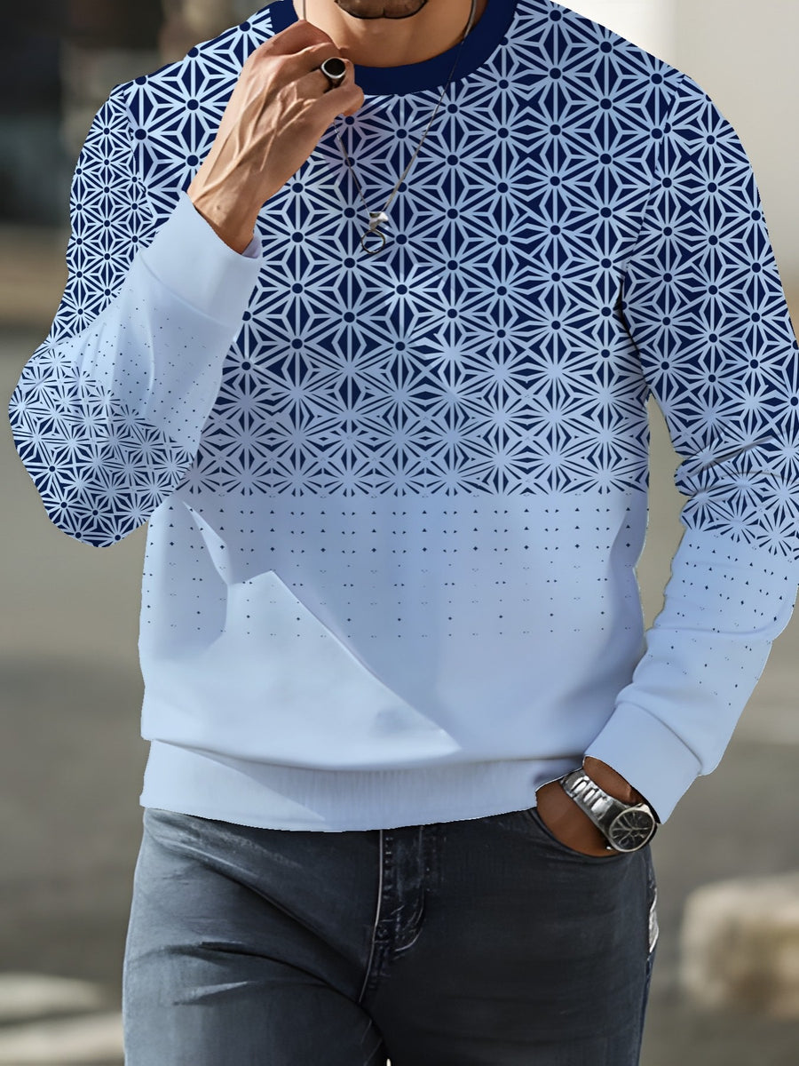 Men's Crew Neck Long Sleeve Sweatshirt for Spring and Autumn Fashion - Mixed colors
