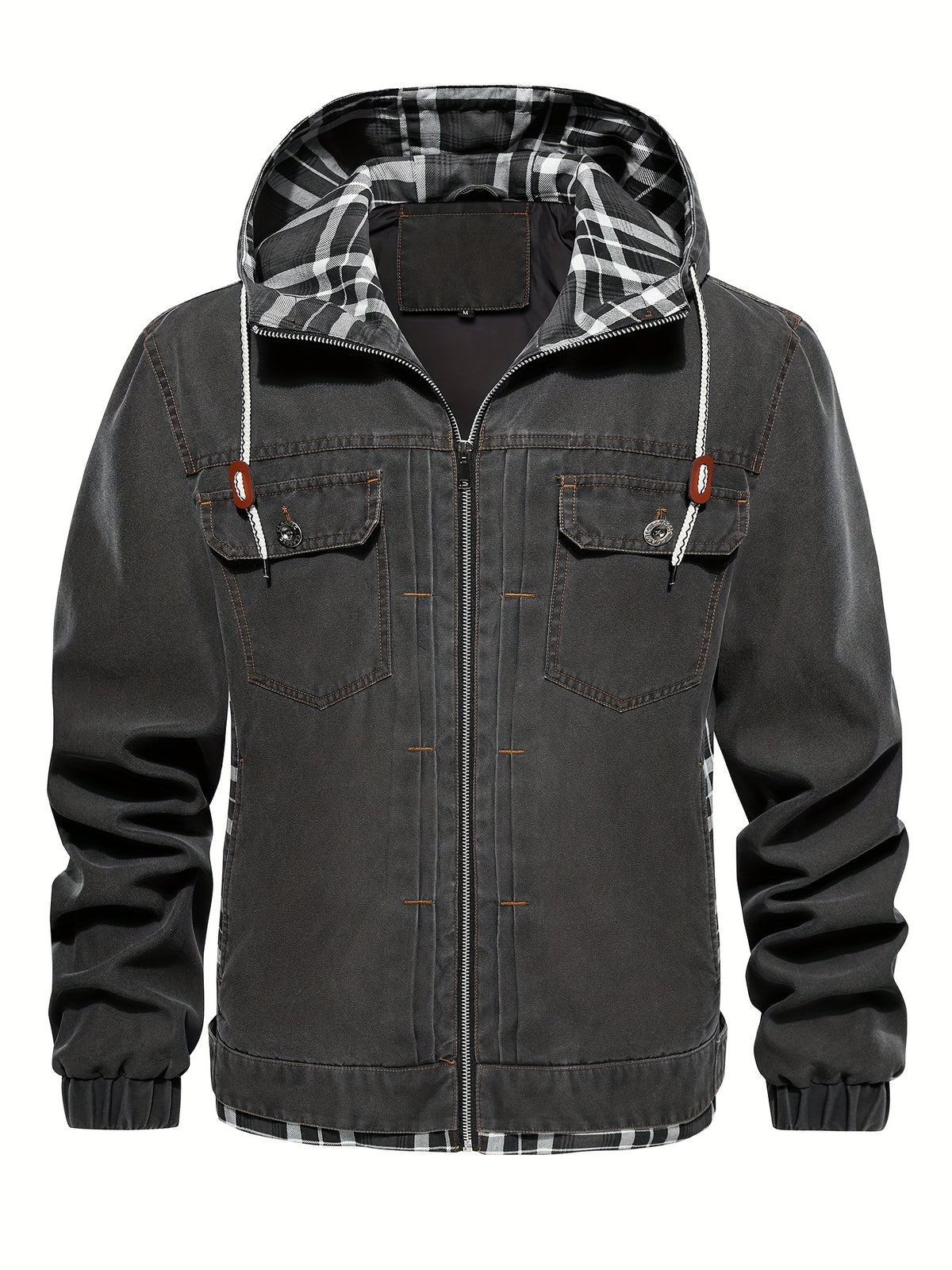 US Size Men'S Outdoor Hooded Jacket - Black