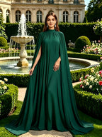 Elegant And Exquisite Evening Dress, Full Skirt Women'S Long Dress, Party Dress, New Women'S Dress, Hosting Performance Dress, Bridesmaid Dress, Casual Dress, Prom Dress, Summer Dress, Graduation Dress, Women'S Sexy Performance Dress - Dark Green