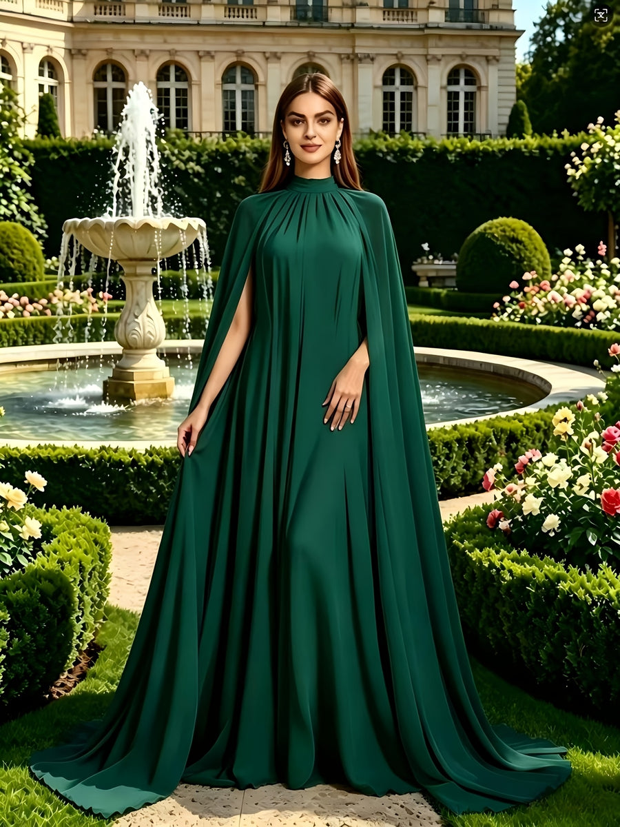 Elegant And Exquisite Evening Dress, Full Skirt Women'S Long Dress, Party Dress, New Women'S Dress, Hosting Performance Dress, Bridesmaid Dress, Casual Dress, Prom Dress, Summer Dress, Graduation Dress, Women'S Sexy Performance Dress - Dark Green