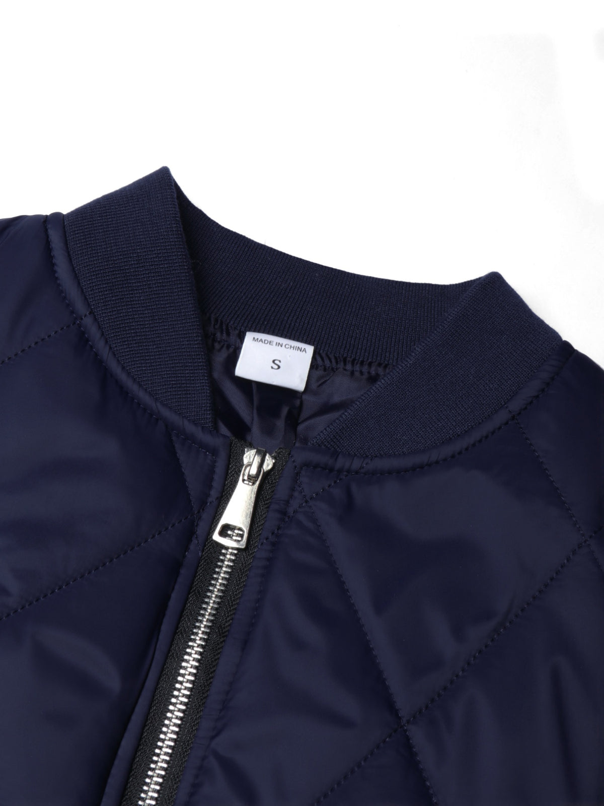 Autumn Winter New Fashion Trendy Black LA Pattern Outdoor Activity Casual Commute Leisure Baseball Collar Classic Style Men'S Non-Stretch All-Match Striped Jacket Coat - Navy Color