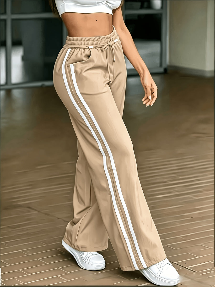 Women's Fashion - Long Trousers - Unique Waist Design for a Look, Daily Commute Style, Elegant, Fashionable, and Casual, Versatile for and All-Match Outfits, Suitable for Outdoor S, Japanese, Korean, European, and American Styles, Four Seasons - Khaki