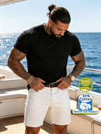 New Spring/Summer Collection: Fashionable Men's Cotton Sport Top, Smooth and Comfortable Cotton, Versatile, Trendy and Minimalist, Easy to Match, Slim-Fit Men's Clothing, Durable - Black