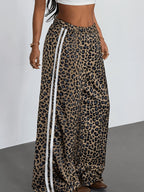 Women'S Loose Leopard Print Pants, Casual Versatile Trousers - Multicolor
