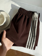 (ZD1019268) Ladies' Fashionable Casual Shorts - Coffee Color