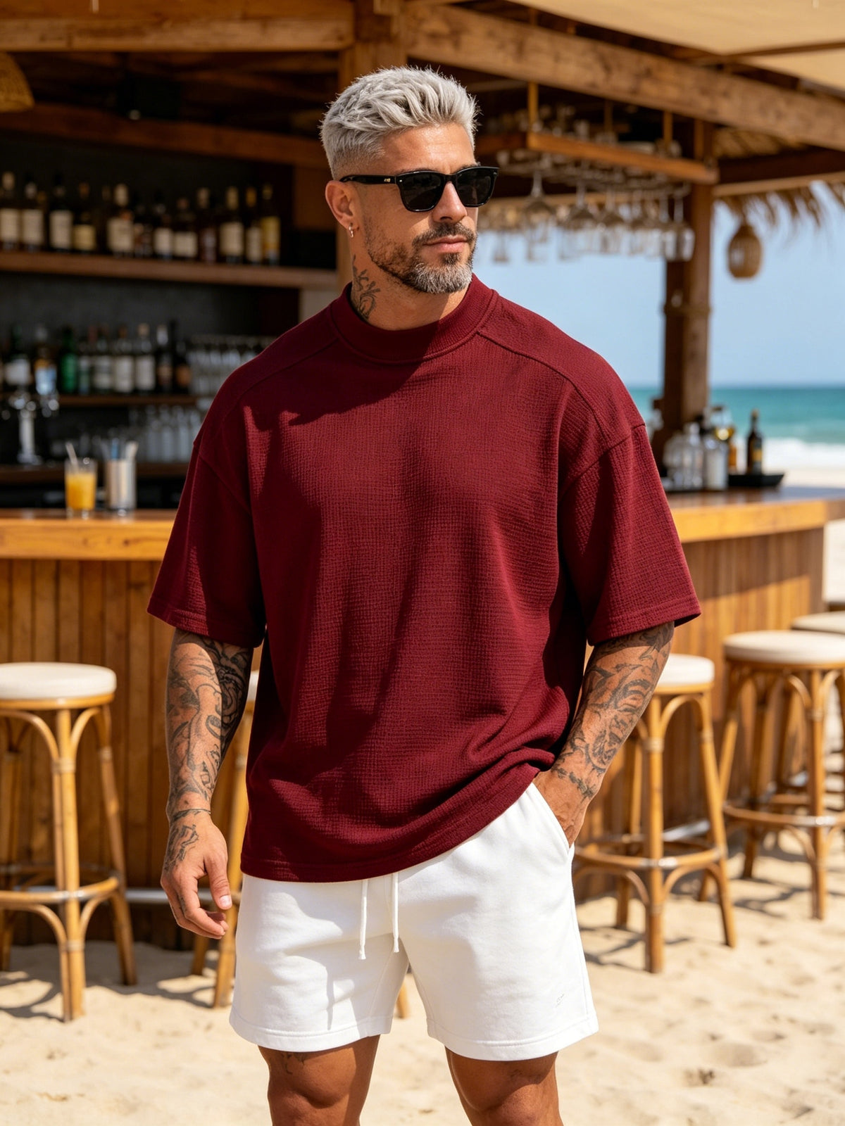 2pcs Set, New Men'S Fashion Sport Short Sleeve Casual Comfortable Lightweight Skin-Friendly Trendy All-Match Refreshing Durable - Color Mixing 4