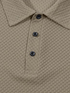 Summer Shirt, Breathable Daily Wear Quick- Fabric Business Casual Short Sleeve with Collar and Button Details, Comfortable and Breathable Micro-Texture Shirt for Casual Attire - Khaki 1