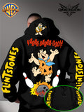 Warner Official Men's Hoodie, Stone Primitive for Man Bowling Impact Funny Anime Printed Design, Machine Washable, Warm and Casual for Autumn and Winter, Daily Drawstring Hoodie, Multi Functional Sports and Leisure Loose Version - Black