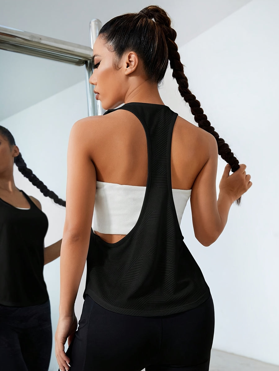 Western Women'S Commuter Athletic Style Vest Top - Black