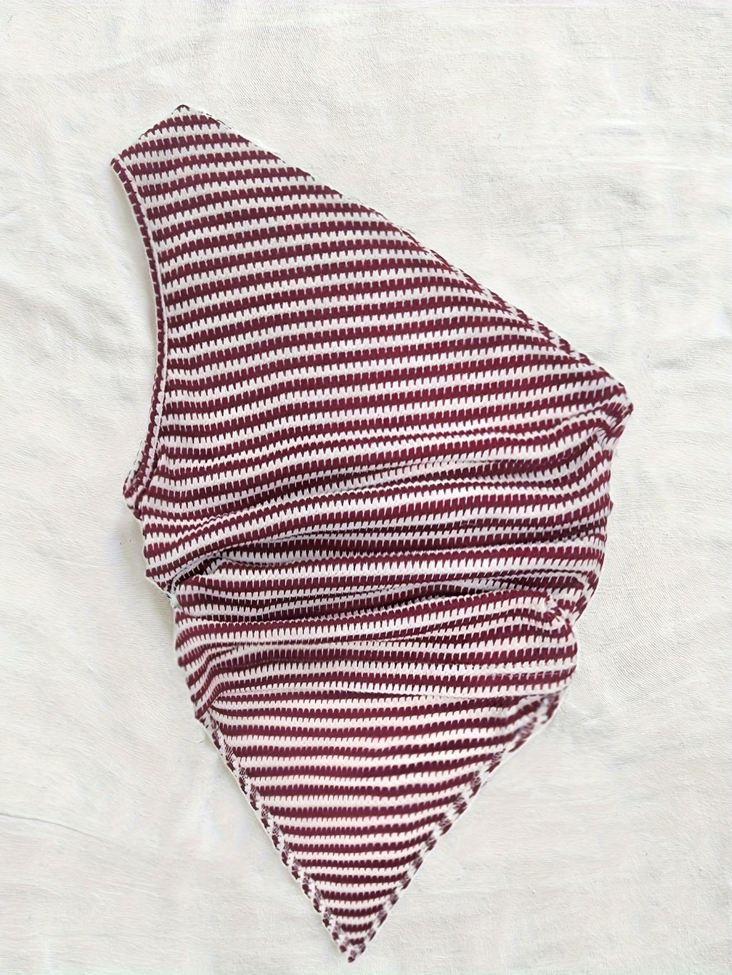 Off-The-Shoulder Striped Temperament Women'S Top - Red And White