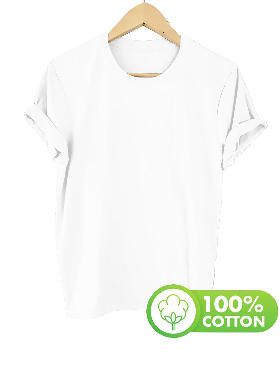Spring/Summer Women's T-Shirt, Basic Short-Sleeve T-Shirt for Daily Wear - 1 - Ivory White