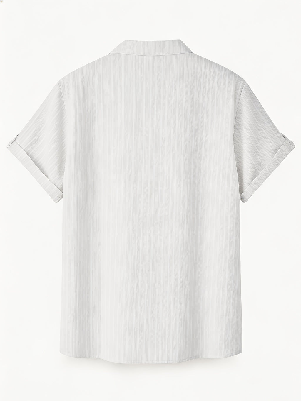 Men's Stand Collar Henley Short Sleeve Shirt 3pcs, Vertical Stripe Texture Half-Button with Pocket Top, Summer Breathable Casual Vacation 3pcs Versatile Men's Shirt Set - Black+white+khaki