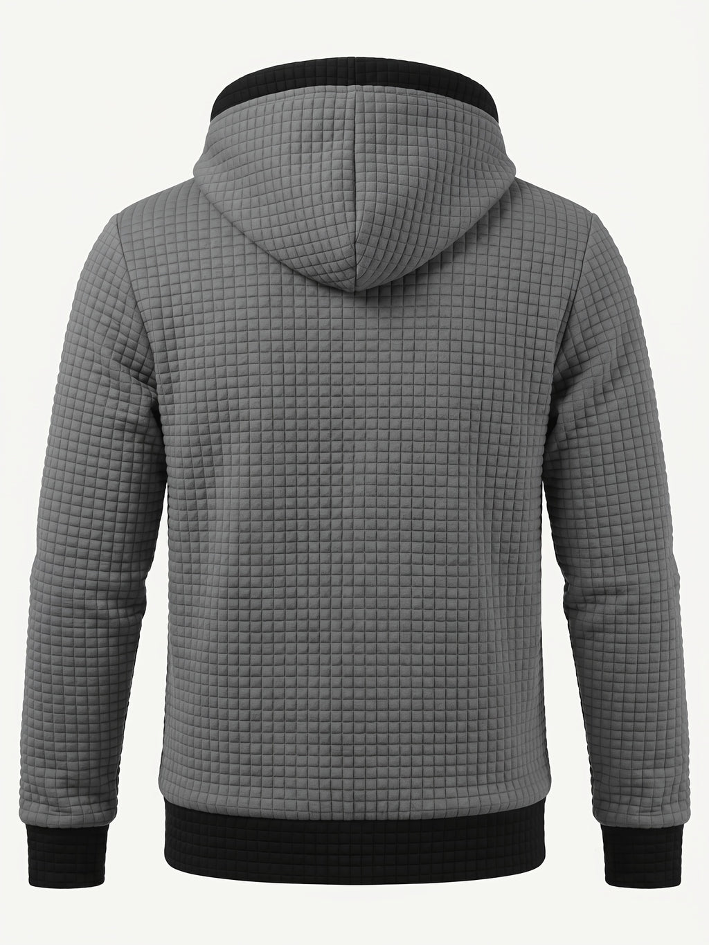 2pcs Men'S Fashion Hoodie Set, Autumn Winter Casual Versatile Long Sleeve with Hood, Multi-Color Available, Ideal for Holiday Gifts - Gray Khaki