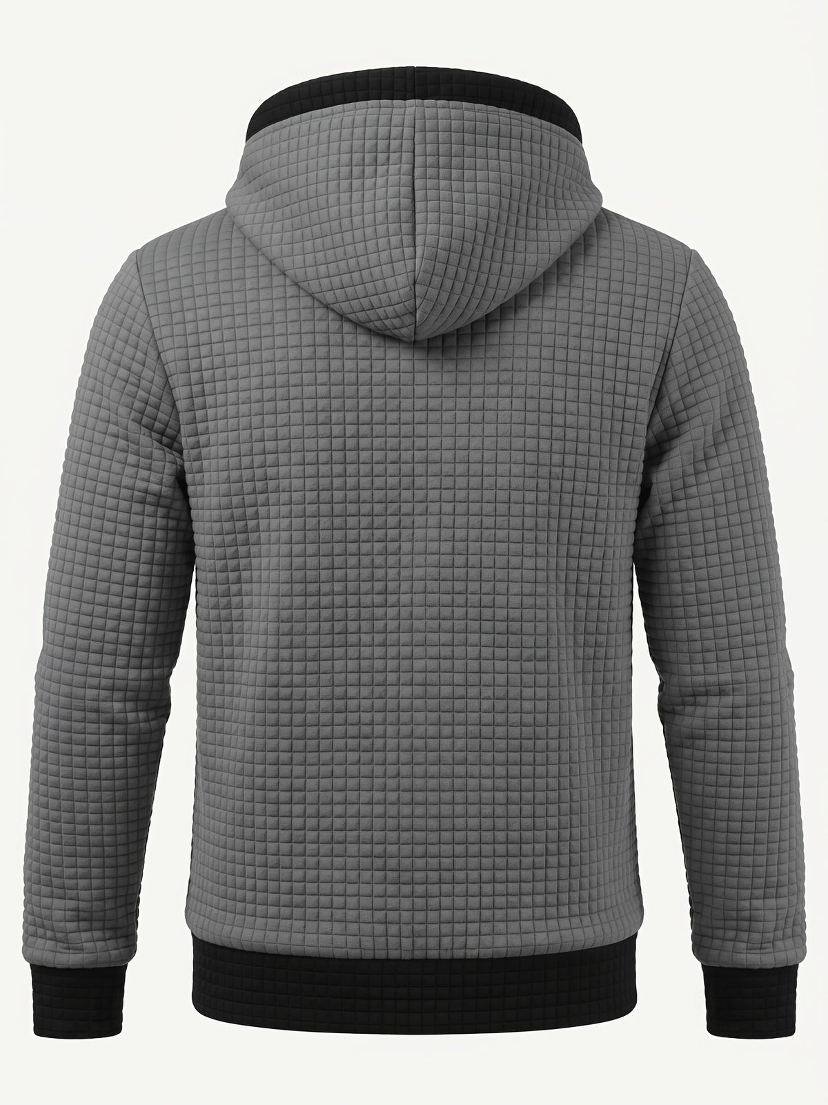 2pcs Men'S Fashion Hoodie Set, Autumn Winter Casual Versatile Long Sleeve with Hood, Multi-Color Available, Ideal for Holiday Gifts - Gray Khaki