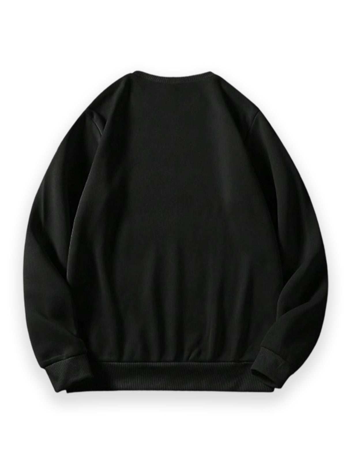 Men'S Round Neck Sweatshirt, Casual Versatile Autumn Winter Clothing, Mickey Mouse Cartoon Character Classic Pose Happy Expression Print Fashion Easy Long Sleeve Top, Design Men'S Casual Sweatshirt, Suitable for Daily Wear, Casual Athletic Wear - Black