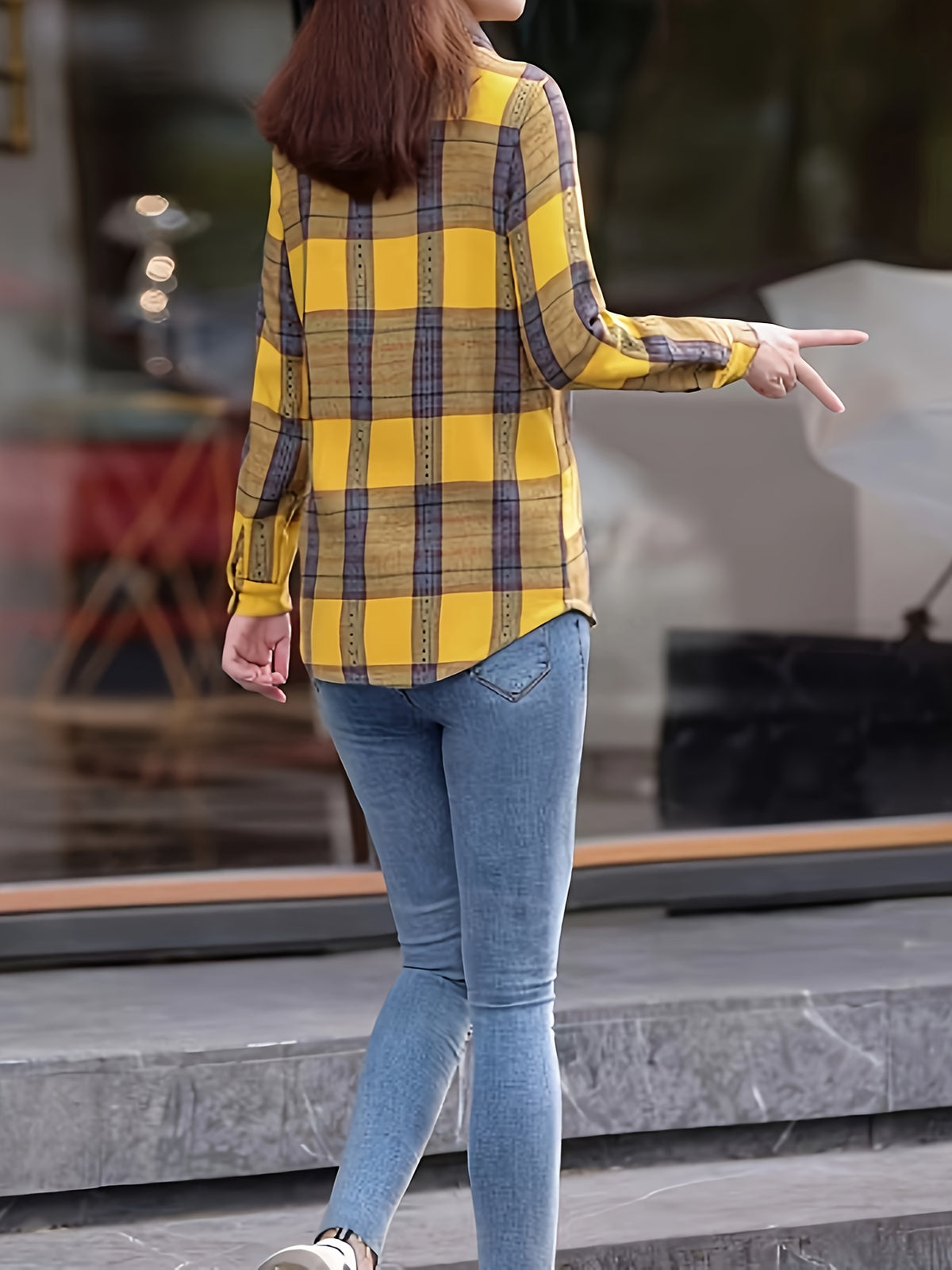 Spring And Autumn Fashion Fleece Shirt - Yellow