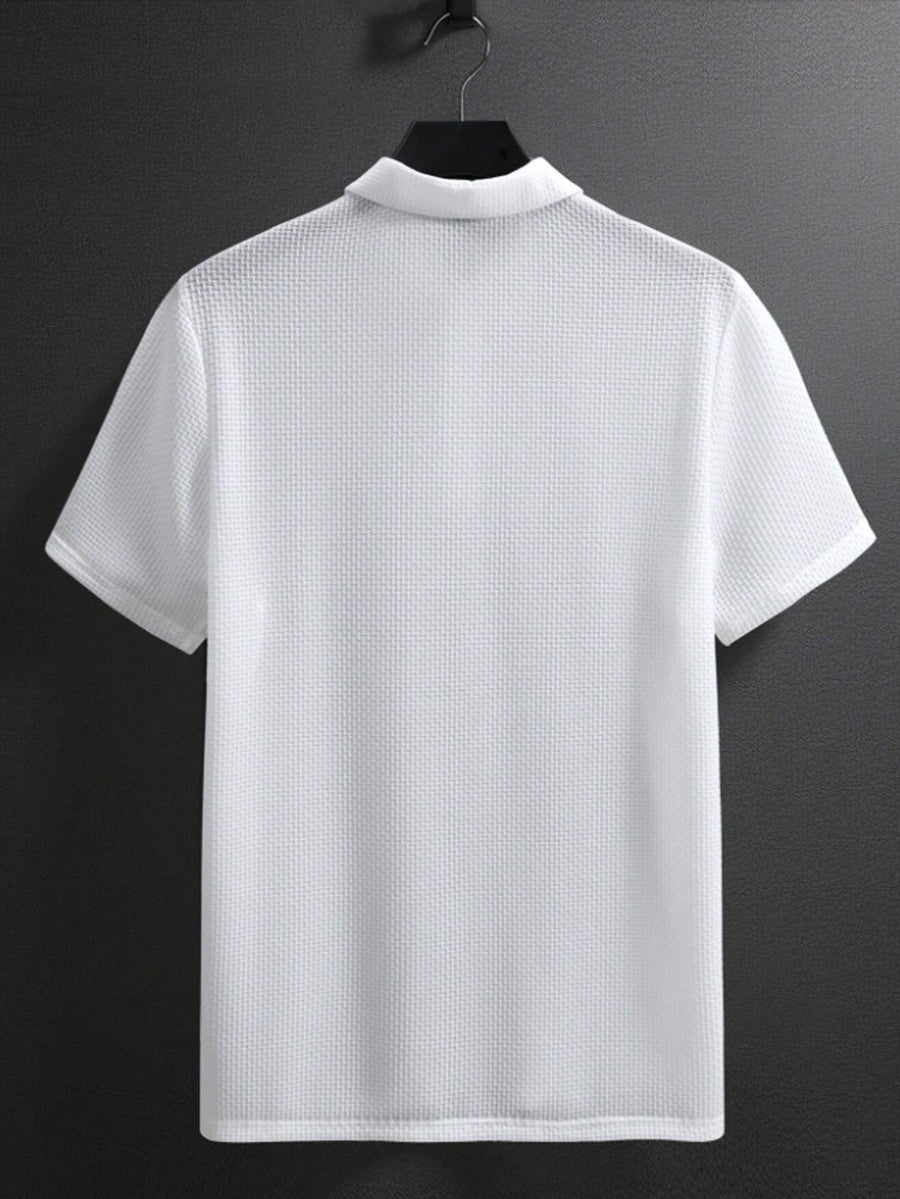 Men'S Summer Style Polo Shirt - Short Sleeve Breathable, Fashionable Beach Vacation Sport Casual Commute Golf Fishing Camping Gift for Boyfriend Husband - White