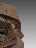 Cargo Jacket, Removable Hood Corduroy Lining Multi-Zipper Pockets, Warm Casual Top Jacket, Western Trendy Outerwear. Men'S Fashion Winter Mid-Length Fleece-Lined Thick Jacket, Men'S Work Practical Jacket - Coffee Color